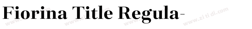 Fiorina Title Regula字体转换